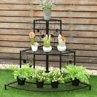 61726 Corner Metal Plant Pot Rack Tier Shelf Step 829377661726