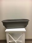 620970066457 Apollo Exports Rectangular Deck Planter For Rail Driftwood
