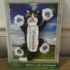 645194771932 Weather Or Not Thermometers Black White Cat Thermometer