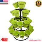 657419705264 Finether Tier Revolving Garden Pot Rack Metal Plant