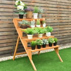67180 Tier Wood Plant Stand Ladder Step Flower Pot 804029967180