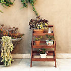 6809 Outdoor Plant Stand Wood Wooden 3 Tier Flower Garden Gardener Patio Pot Planter 781398056809