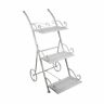 3-tiered 685024368116 Jeco Orchies Metal Plant Stand White