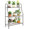 689993263458 Moritia Tier Metal Plant Stand Scrollwork Design Indoor