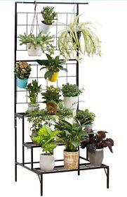 69 Metal 3-tier Hanging Plant Stand Planter Shelves Flower Pot Organizer Rack