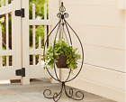 6902210114369 Garden Xp Black Steel Hanging Plant Pot Outdoor