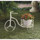 691190794321 Unbranded White Color Garden Decor Tricycle Plant Stands
