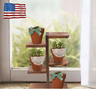 693331554887 Garden Xp Wooden Tier Indoor Plant Pot Succulent
