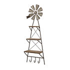 6952658869796 Glitzhome Rustic Farmhouse Style Wind Spinner Metal Wall