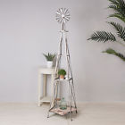 6952658869802 Glitzhome Farmhouse Tier Shelves Metal Stand Corner Shelf