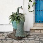 704149410736 Bombay Outdoor Royal Peacock Planter