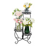 705353617416 Zimtown Tier Black Iron Plant Stand Shelf Patio