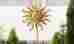 706902 Giftcraft 5 Ft Rays Of Sunshine Metal Wind Spinner Garden Stake Decoration Gold Iron Sun 067103382594