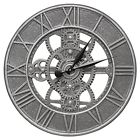 719455022610 Whitehall Products Gear Wall Clock Pewter Silver