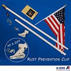 723172937331 Tangle Free Spinning Flag Pole Deluxe Aluminum American
