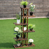 726084360846 Tier Garden Wooden Shelf Storage Plant Rack Stand