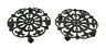 72816-set Zeckos Heavy Weight Cast Iron Floral Scroll Plant 682550106465