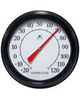731742015358 Infinity Instruments Black Outdoor Thermometer With Weatherized Finish