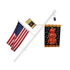 738447280241 Tangle Free Aluminum Flagpole For Grommet Or House