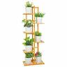 750238163076 Rossny Plant Stand Bamboo Stands For Indoor Plants