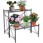 750325760652 Doeworks New Black Tier Metal Plant Stand Storage