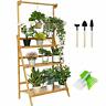 751031210059 Shallwe Bamboo Hanging Plant Stand Folding Planter Ladd