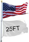 754320 Flag Pole Telescopic Feet Aluminum Ball Top Kit 691171754320