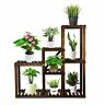 755033990360 Simeasy Tier Wood Plant Stand Indoor Outdoor Garden