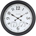 76093hd Unbranded Black Clock Thermometer And Hygrometer Durable Plastic 0072397760935