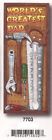 7703 Spoontiques Worlds Greatest Dad Resin Thermometer Home Garden Decor Nib