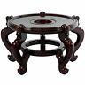 773822288108 Oriental Furniture Rosewood Fishbowl Stand Size Base Diameter