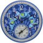 77784025932 Springfield Poly Resin Clock With Thermometer Koi Fish