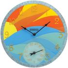 77784029008 Springfield Poly Resin Clock With Thermometer Sunrise