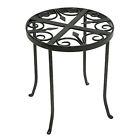 787186186598 Black Metal Pot Stand