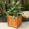 Chsp707-r 787790102120 Leisure Season Manchester Square Wooden Planters Medium Brown