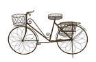 7586478 79182 Deco Metal Bicycle Garden Planter Rustic Brown 758647791828
