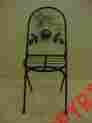 318-60269 808765602695 Direct International Folding Metal Chair Plant Pot Holder With Hummingbird Flower Leaves Nwt