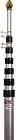 810095 Flag Pole Portable Telescopic Aluminum Adjustable Clips Lightweight 691171810095