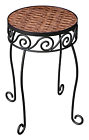 82321 Panacea Products Corp Wicker Plant Stand 093432823217