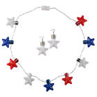 842536142997 Miles Kimball Patriotic Jumbo Necklights And Earrings Set