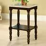 842822156332 Benzara Santa Clarita Traditional Plant Stand Dark Cherry