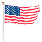 844071987705 Unbranded Aluminum Telescoping Flagpole Sectional Halyard Pole Us