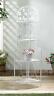 849179040352 Accent Plus White Iron Four Shelf Butterfly And