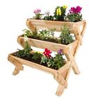 852404002506 Cedarcraft Cascading Garden Planter Tier Plant Stands Cor
