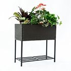 88832 Patio Freestanding Woven Plant Holder With Bonus Lower 689368988832