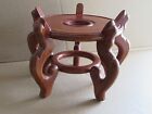 8hx9.5 Base Diameter Handmade Fishbowl Plant Stand Rosewood Oriental Display Platform 5 Leg Gift