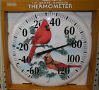 90007-108 Thermometer 13.25 Snowy Springfield Indoor Outdoor Precision Cardinal "