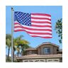 901290129917 Zimtown Aluminum Flagpole Kit Outdoor Gold Ball Golden