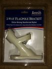 9150831 Annin Flagmaker White Flagpole Bracket Extra Strong Reinforced Nylon