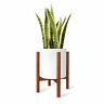 9245 Mkono Wood Plant Stand Mid Century Indoor Flower 804063909245